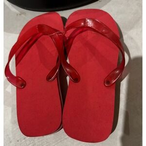 Vintage Marathon Flip Flops Sandals Red And White Beach Pool US Size 9 Unisex